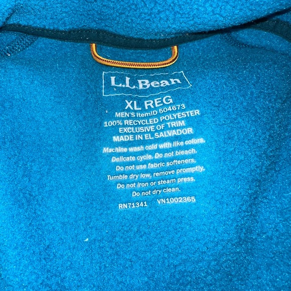 LL Bean Men’s 1/2 zip fleece pullover size xl - Picture 3 of 5